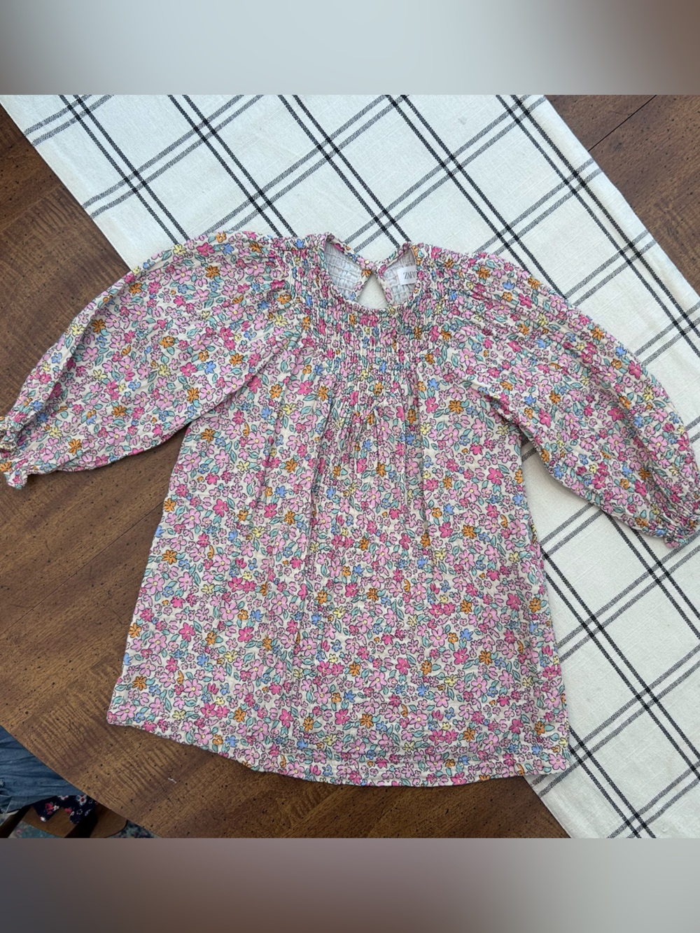Zara Girls 2-3 Floral Dress Long Sleeve